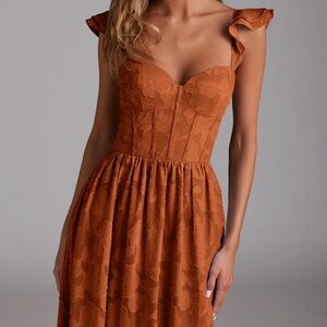 Azazie Burnt Orange Dress